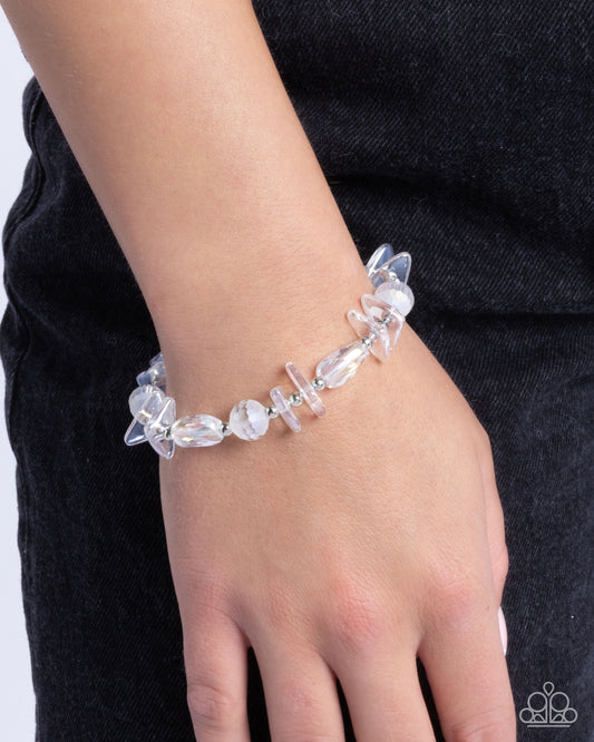 Reflective Ritardando - white - Paparazzi bracelet