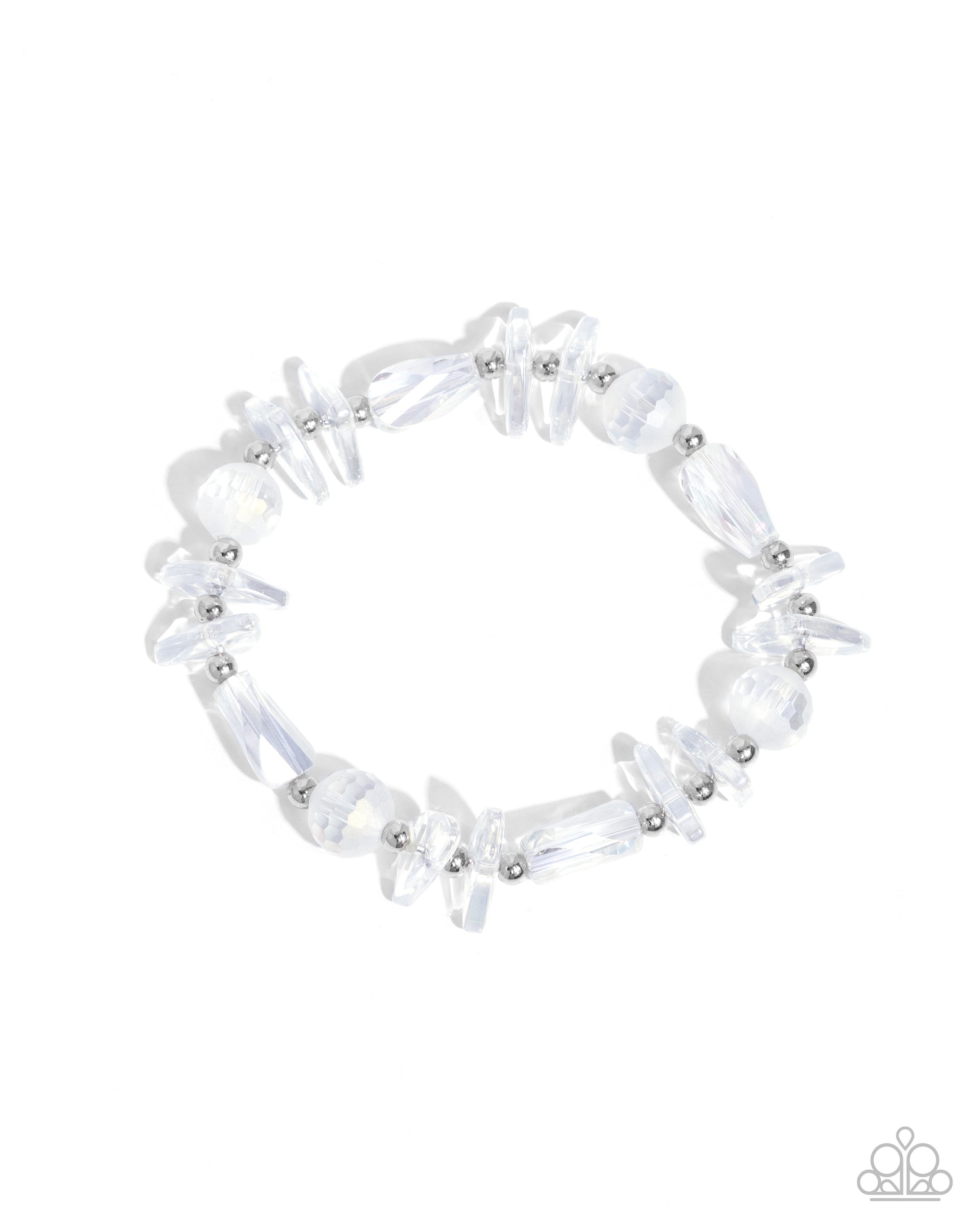 Reflective Ritardando - white - Paparazzi bracelet