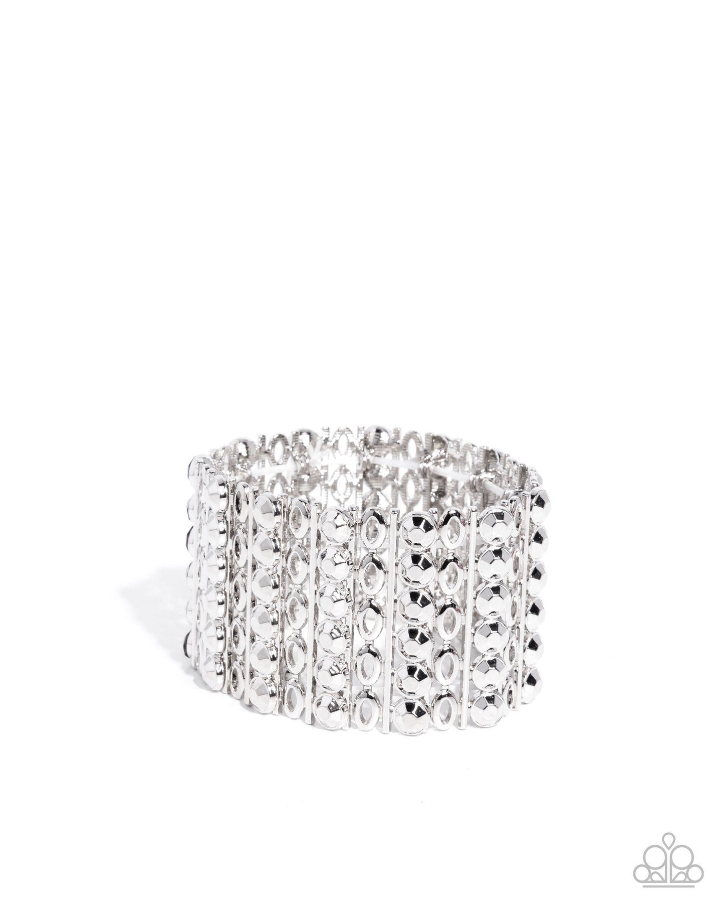 Reflective Rows - silver - Paparazzi bracelet