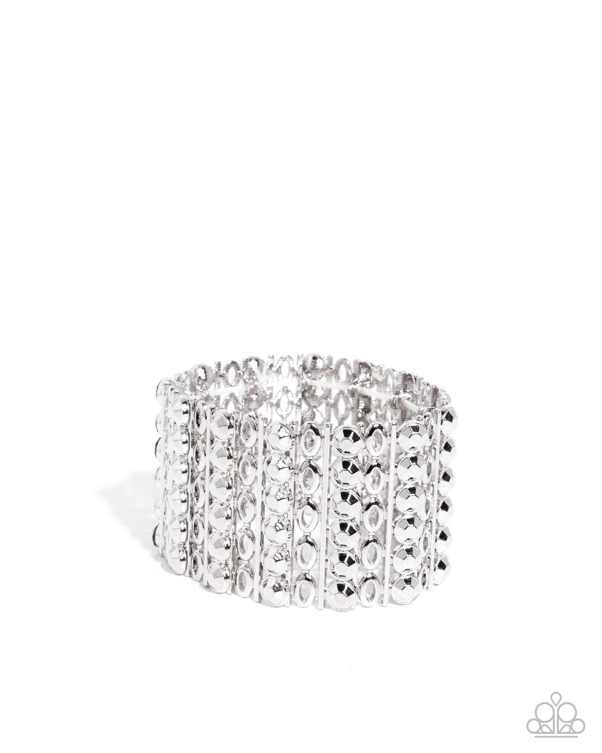 Reflective Rows - silver - Paparazzi bracelet