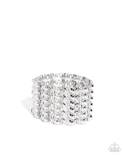Reflective Rows - silver - Paparazzi bracelet