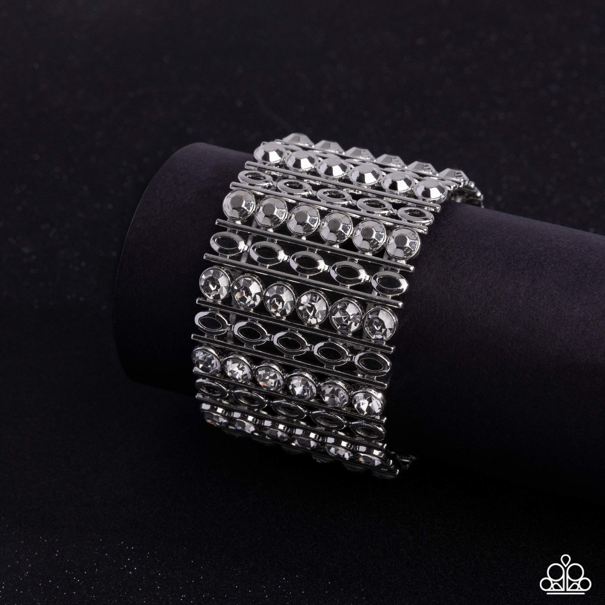 Reflective Rows - silver - Paparazzi bracelet