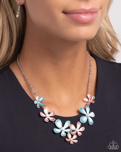 Reflective Rundown - blue - Paparazzi necklace