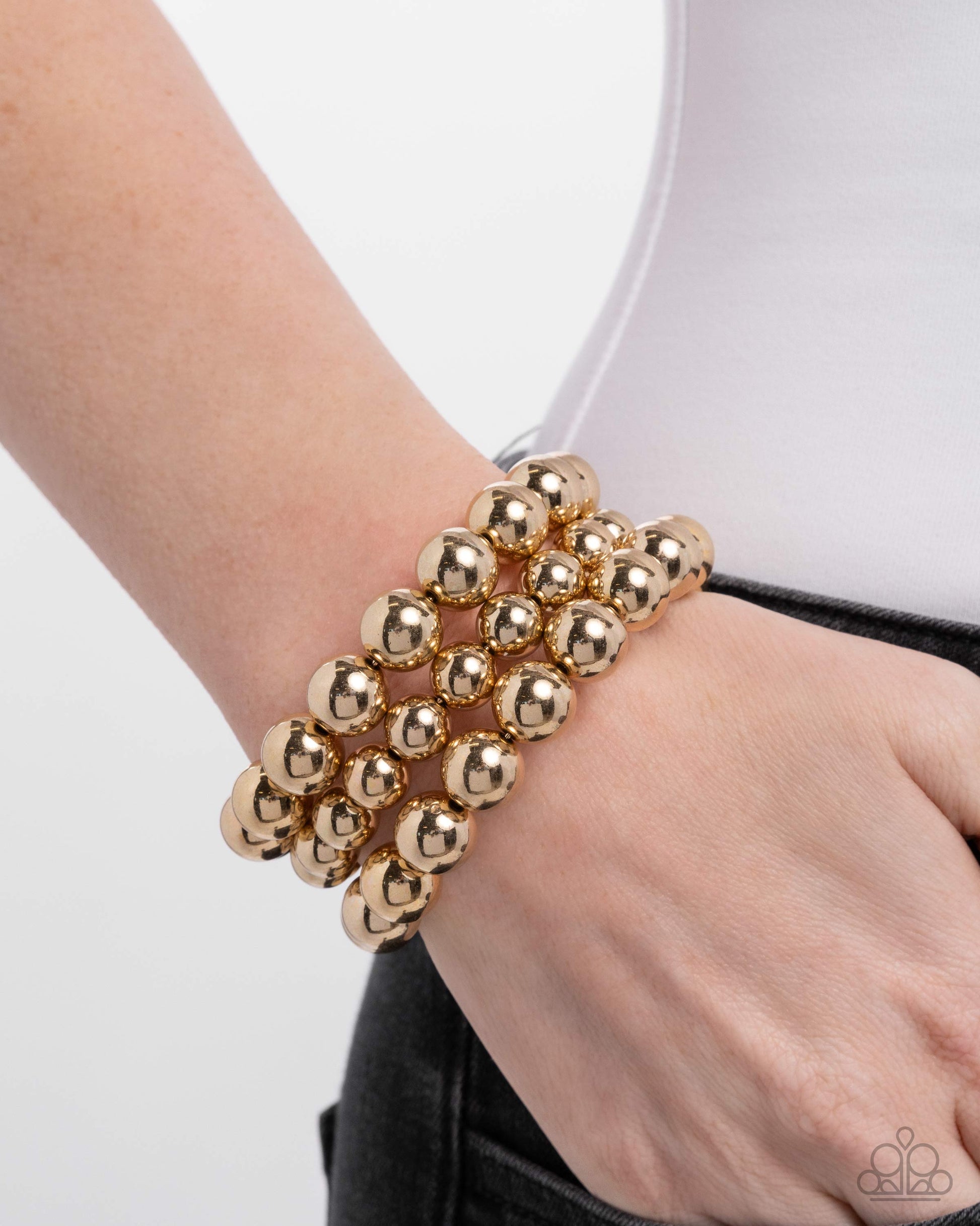 Refreshing Raindrops - gold - Paparazzi bracelet