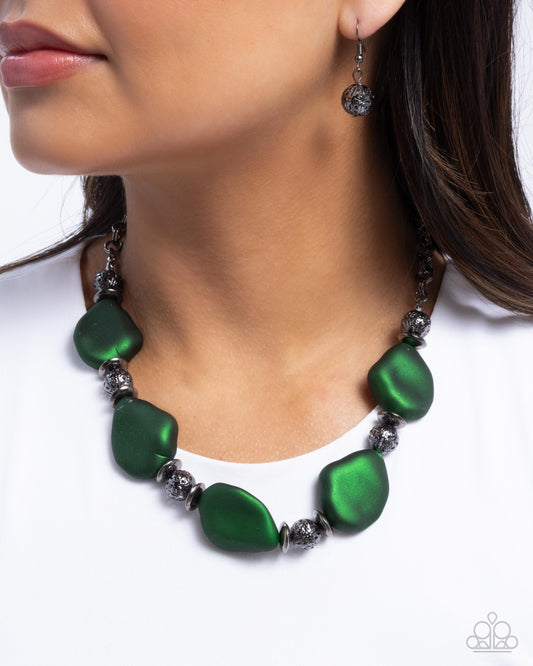 Refulgent Reformation - green - Paparazzi necklace