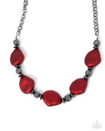 Refulgent Reformation - red - Paparazzi necklace