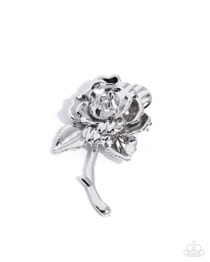 Refulgent Rose - silver - Paparazzi brooch