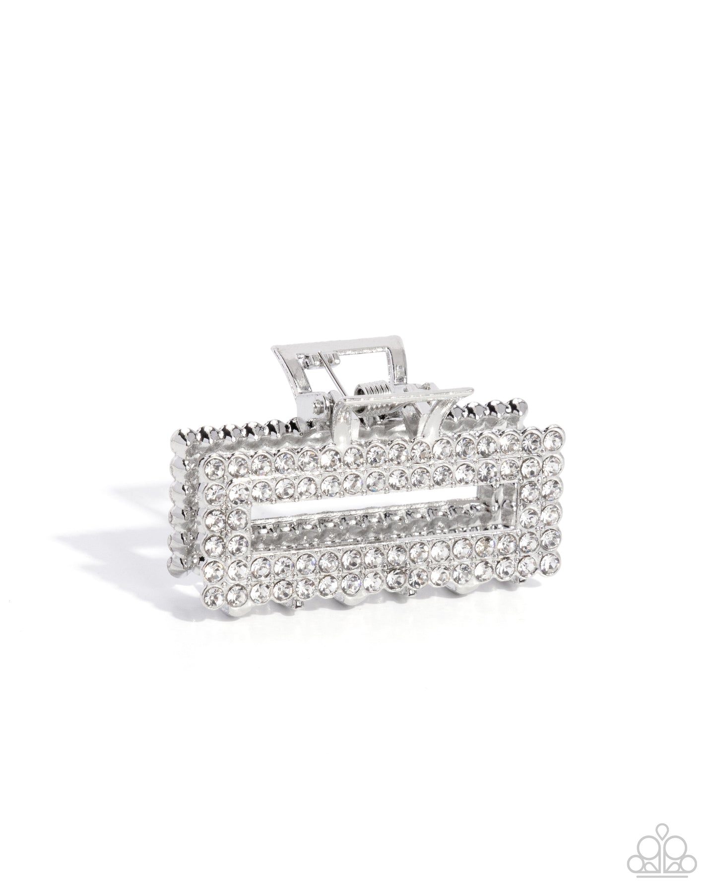 Refulgent Rows - white - Paparazzi hair clip