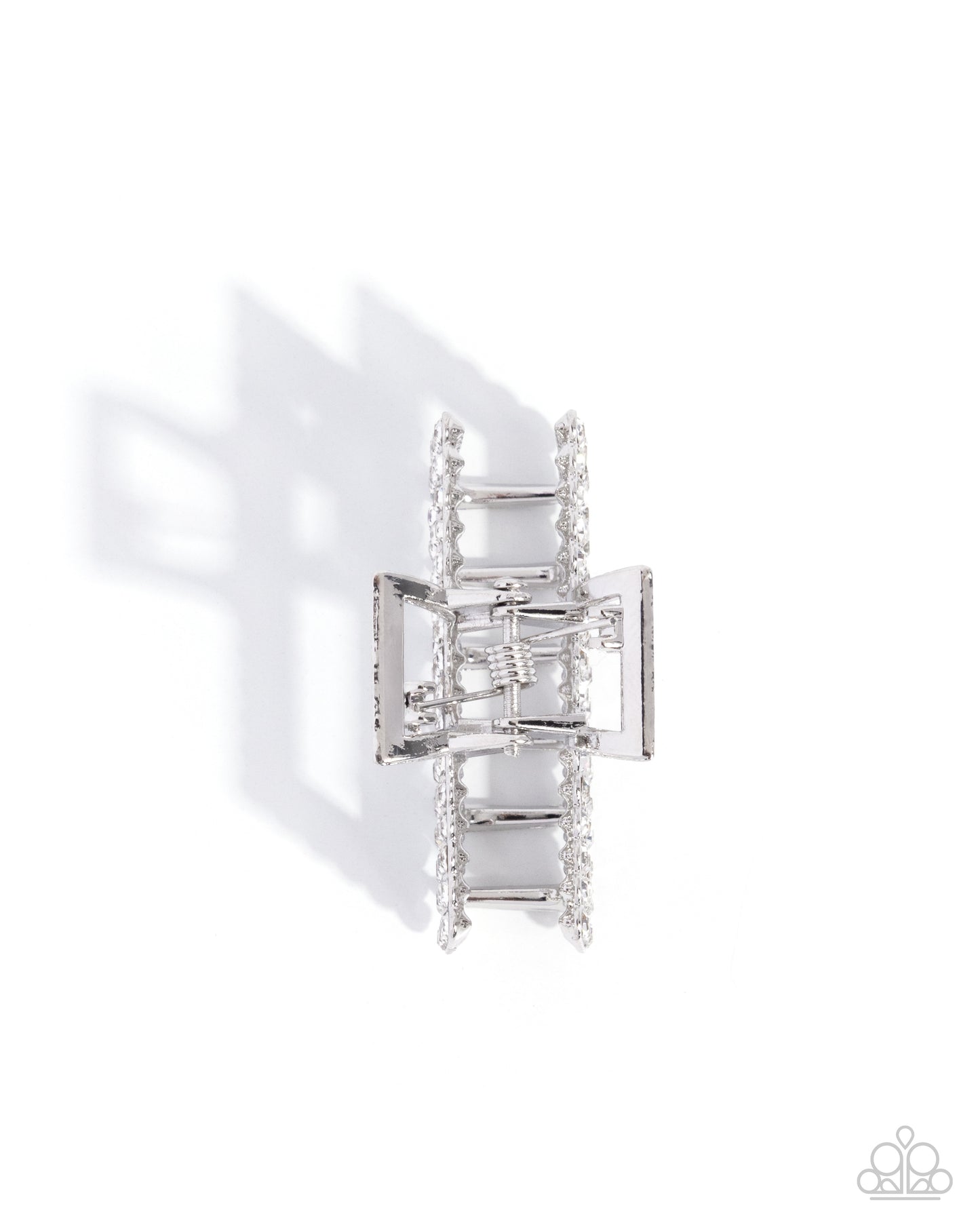 Refulgent Rows - white - Paparazzi hair clip