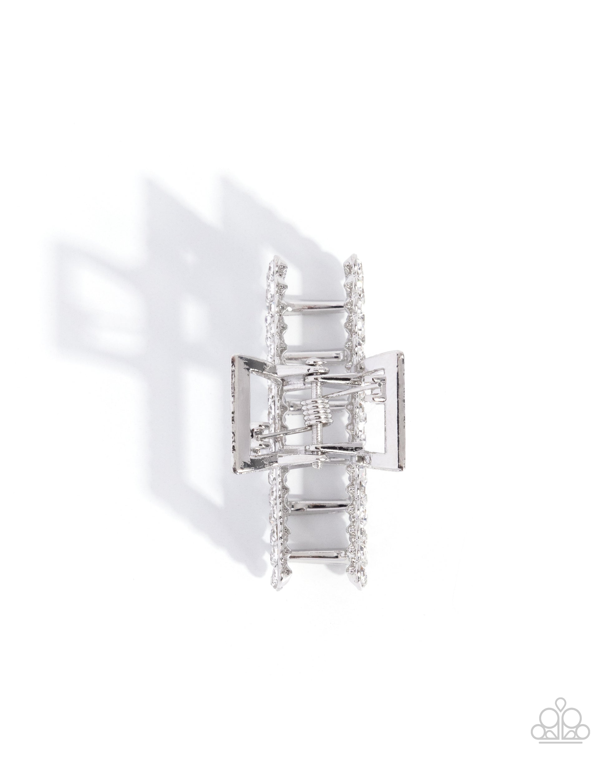 Refulgent Rows - white - Paparazzi hair clip