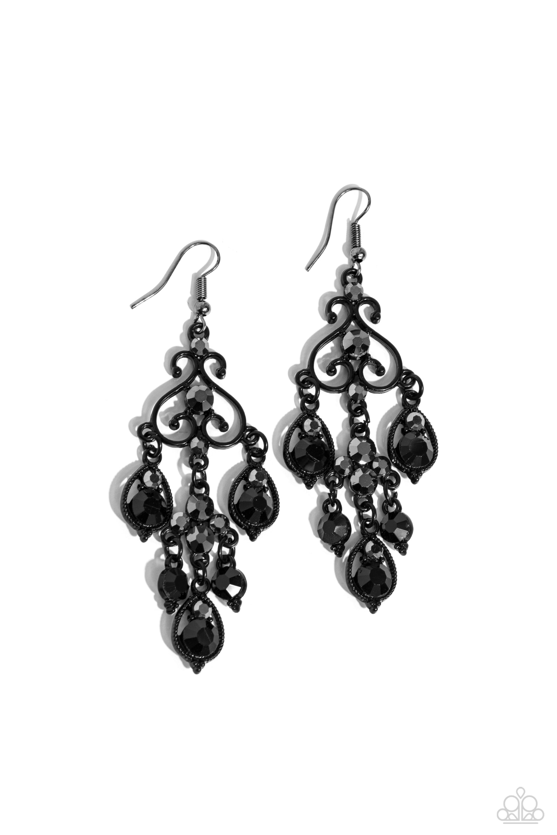 Regal Renovation - black - Paparazzi earrings