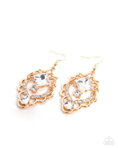 Regal Repetition - gold - Paparazzi earrings