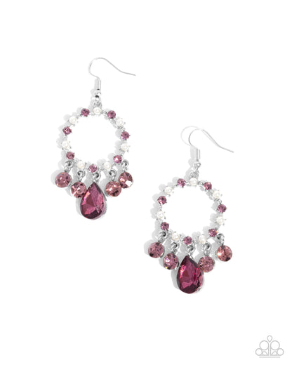 Regency Radiance - purple - Paparazzi earrings