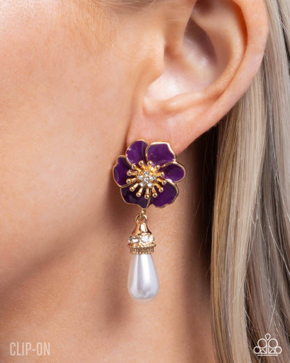 Regency Reign - purple - Paparazzi CLIP ON earrings
