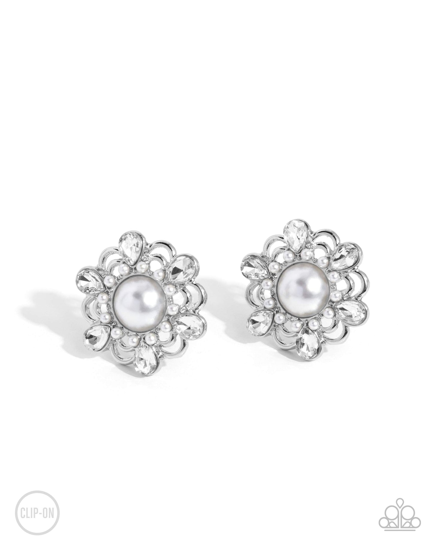Relatable Radiance - white - Paparazzi CLIP ON earrings