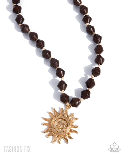 Relaxed Rays - gold - Paparazzi necklace