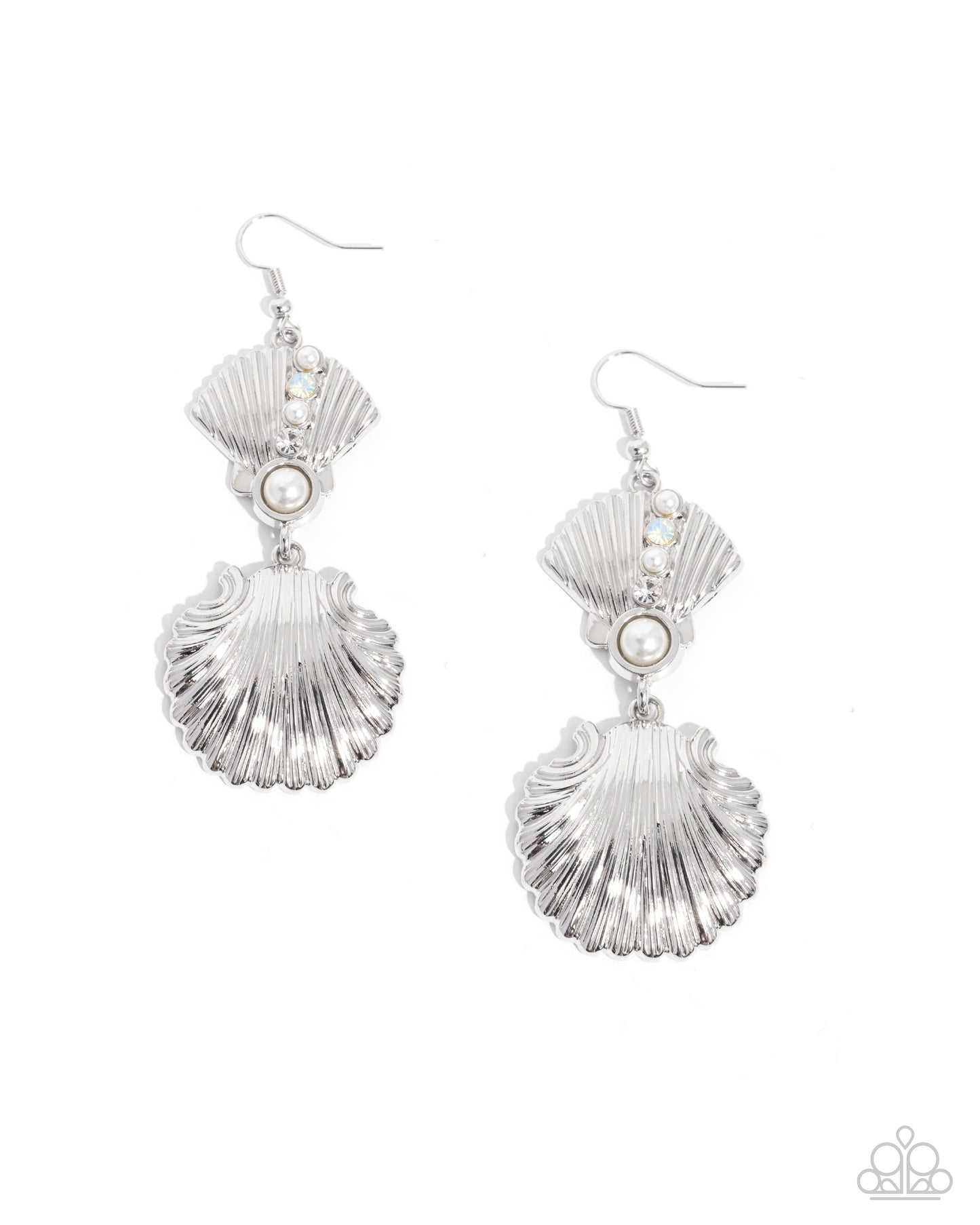 Reliable Resort - white - Paparazzi earrings