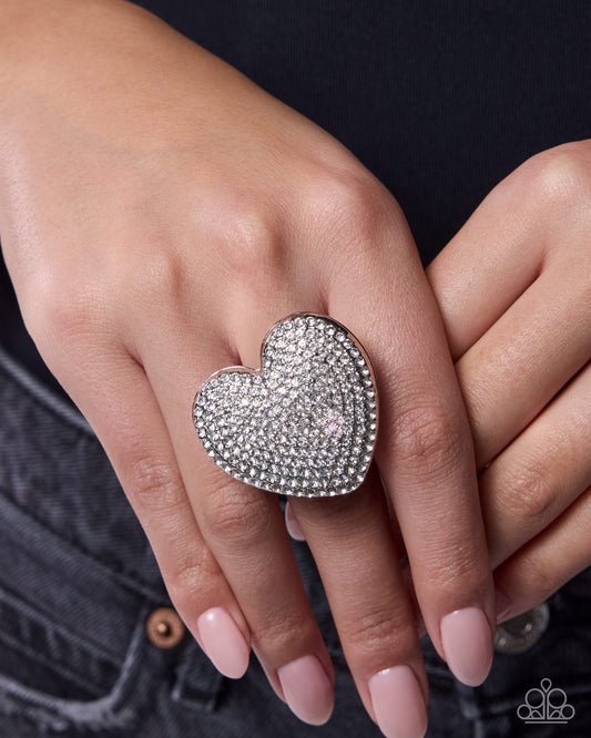 Reliable Romance - white - Paparazzi ring