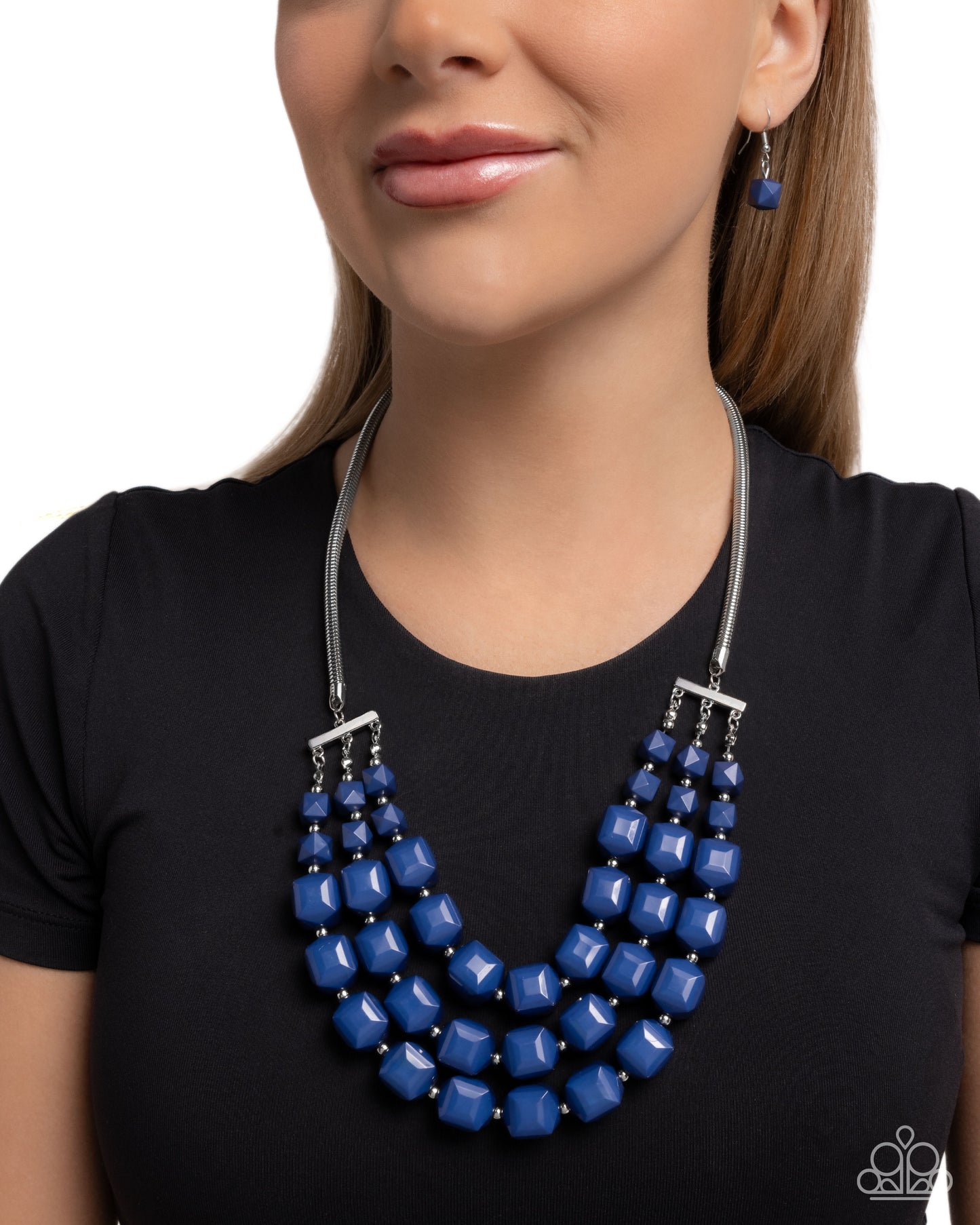 Reliant Rows - blue - Paparazzi necklace