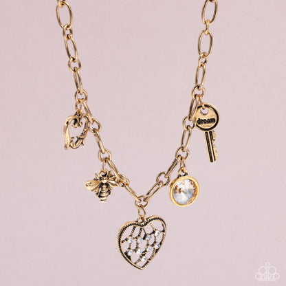 Reminiscent Reveal - gold - Paparazzi necklace