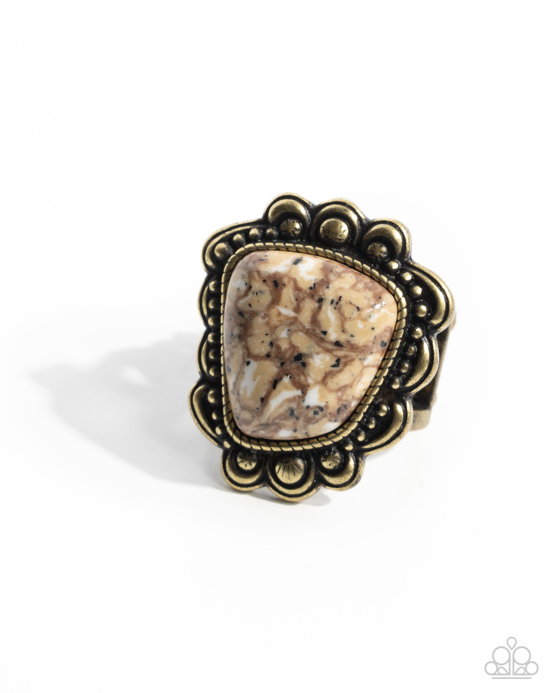 Repurposed Radiance - brass - Paparazzi ring