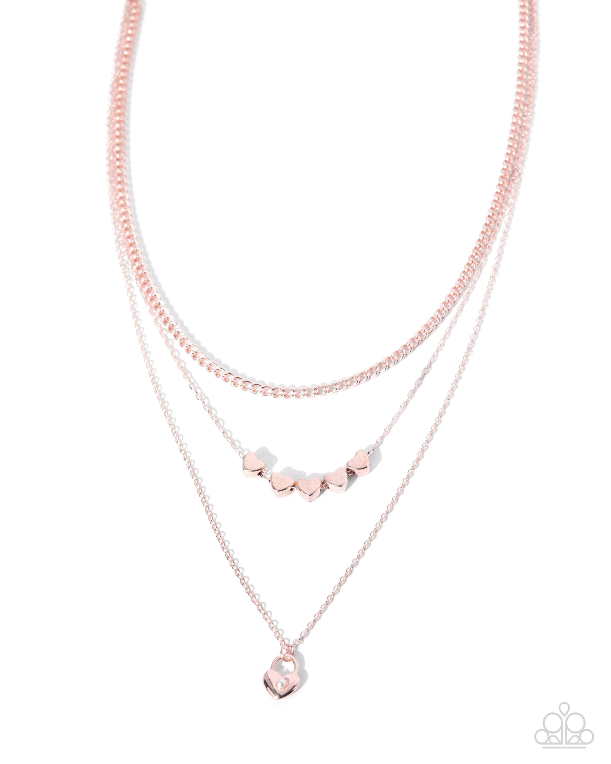 Reserved Romance - rose gold - Paparazzi necklace