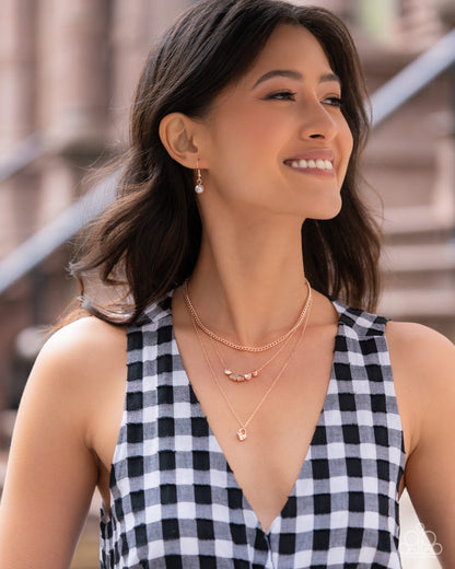 Reserved Romance - rose gold - Paparazzi necklace