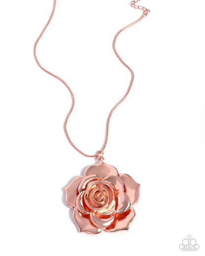 Restful Rose - copper - Paparazzi necklace