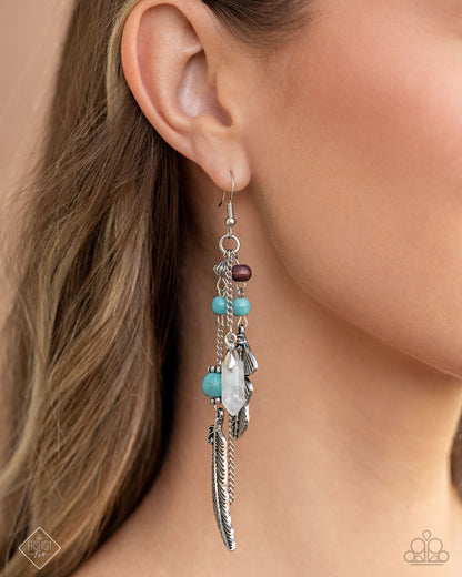 Restful Runway - blue - Paparazzi earrings