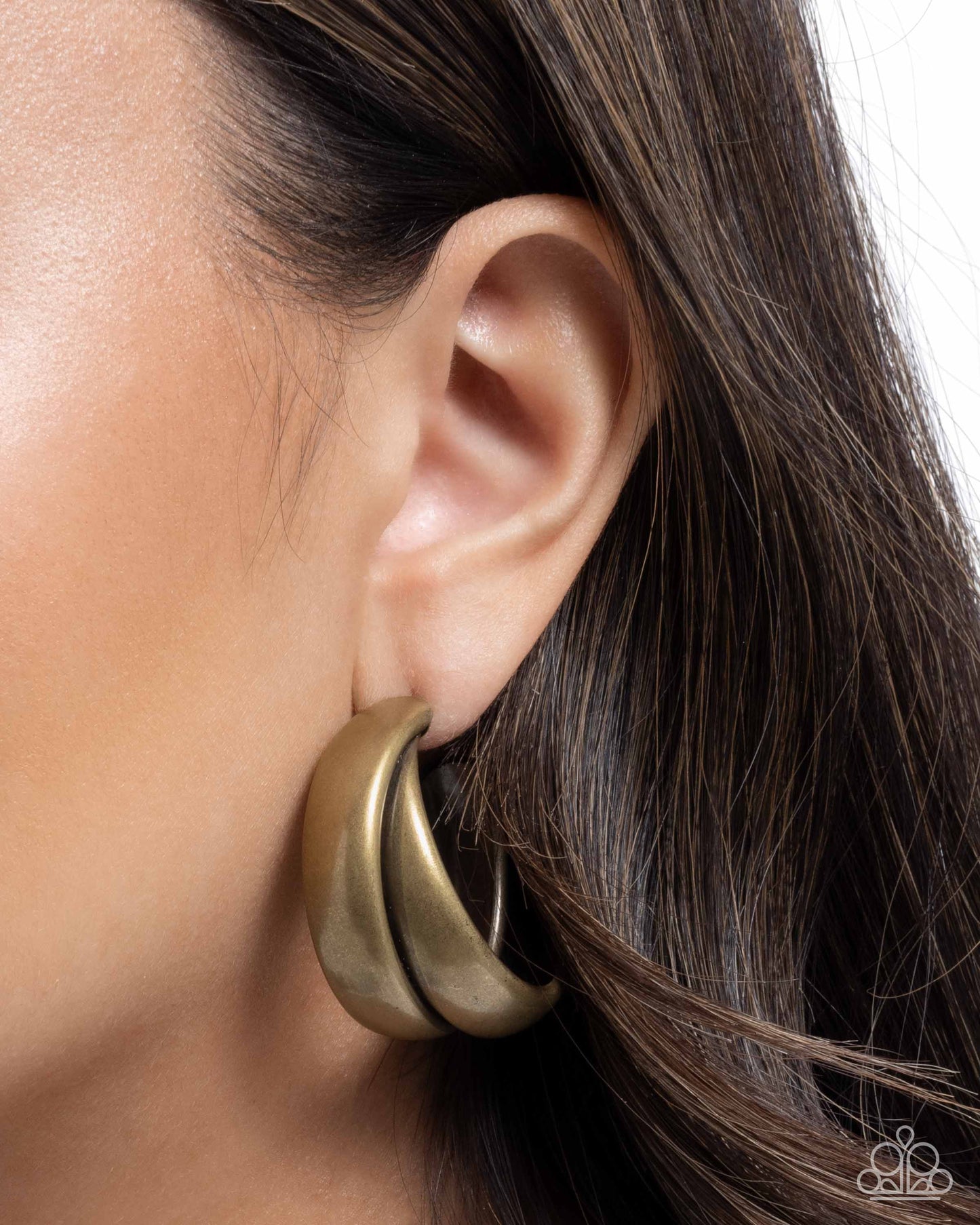 Restless Radiance - brass - Paparazzi earrings
