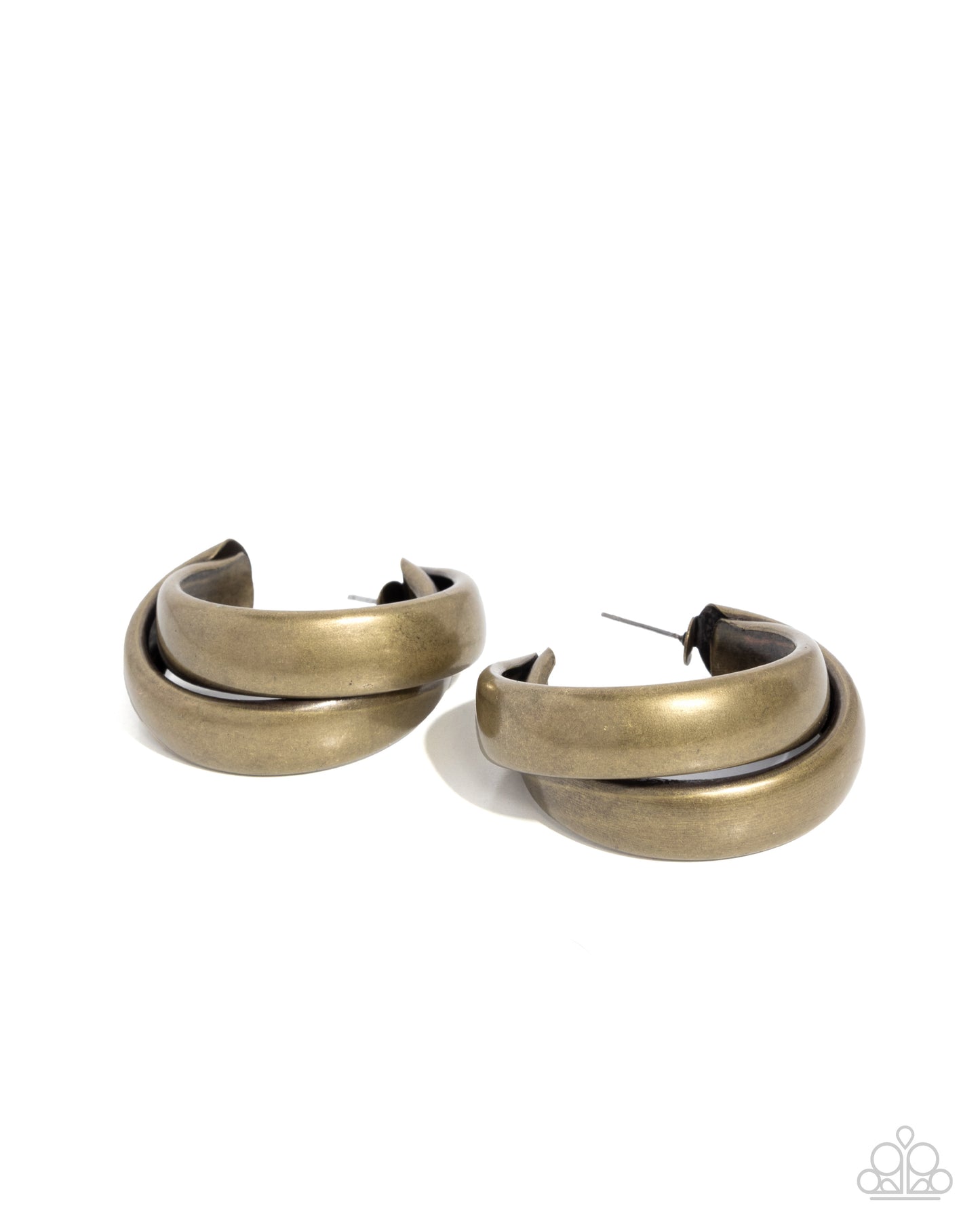 Restless Radiance - brass - Paparazzi earrings