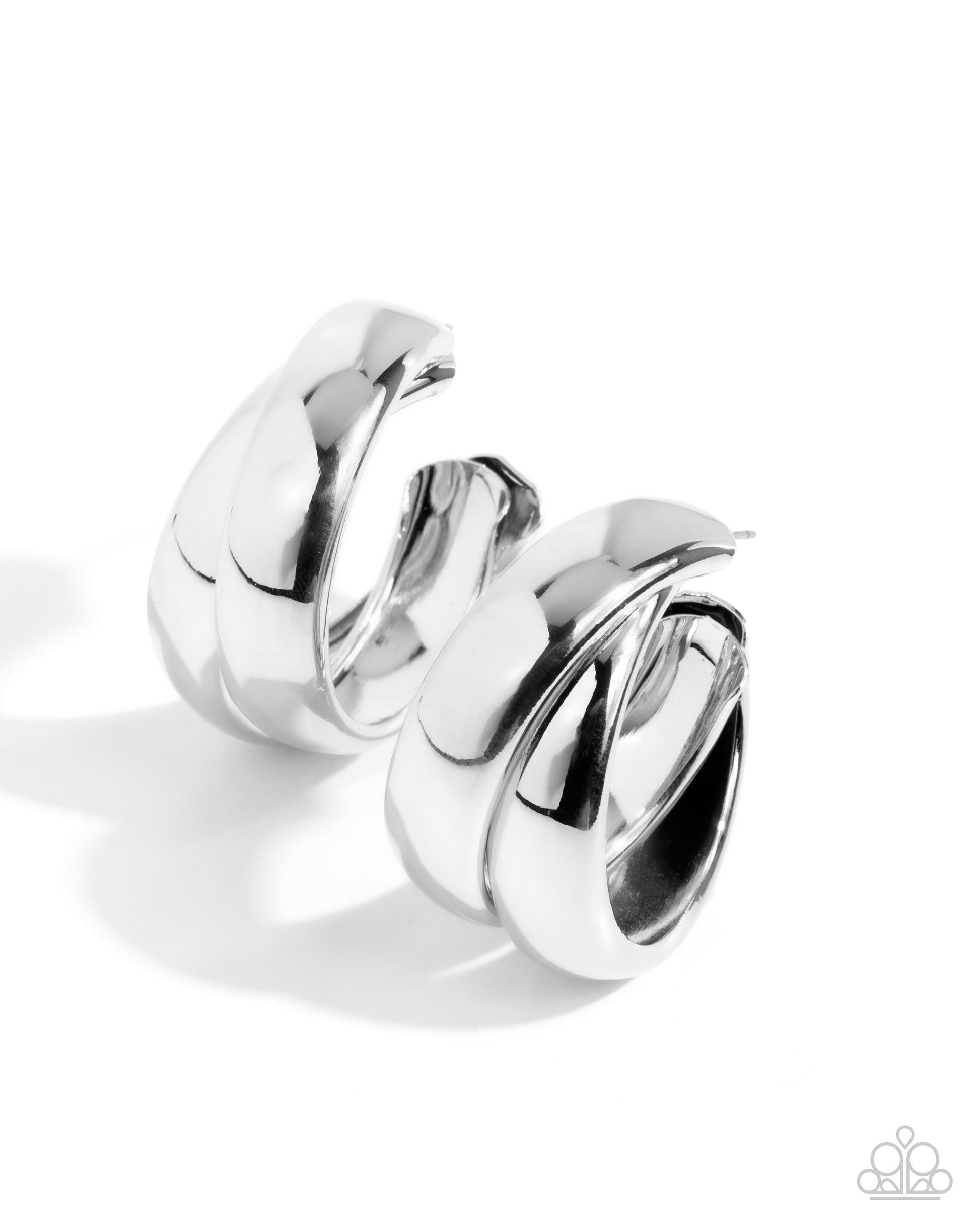 Restless Radiance - silver - Paparazzi earrings