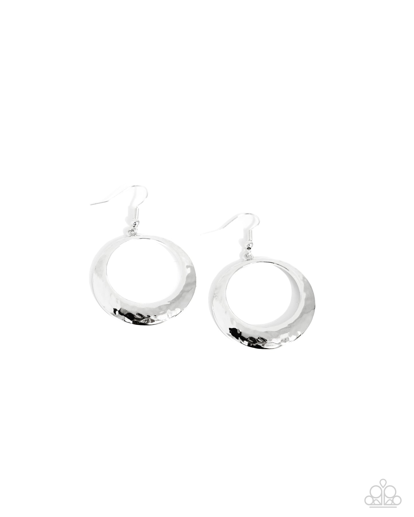 Retro Radius - silver - Paparazzi earrings