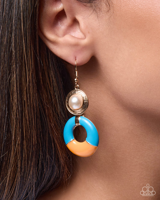 Retro Repetition - multi - Paparazzi earrings