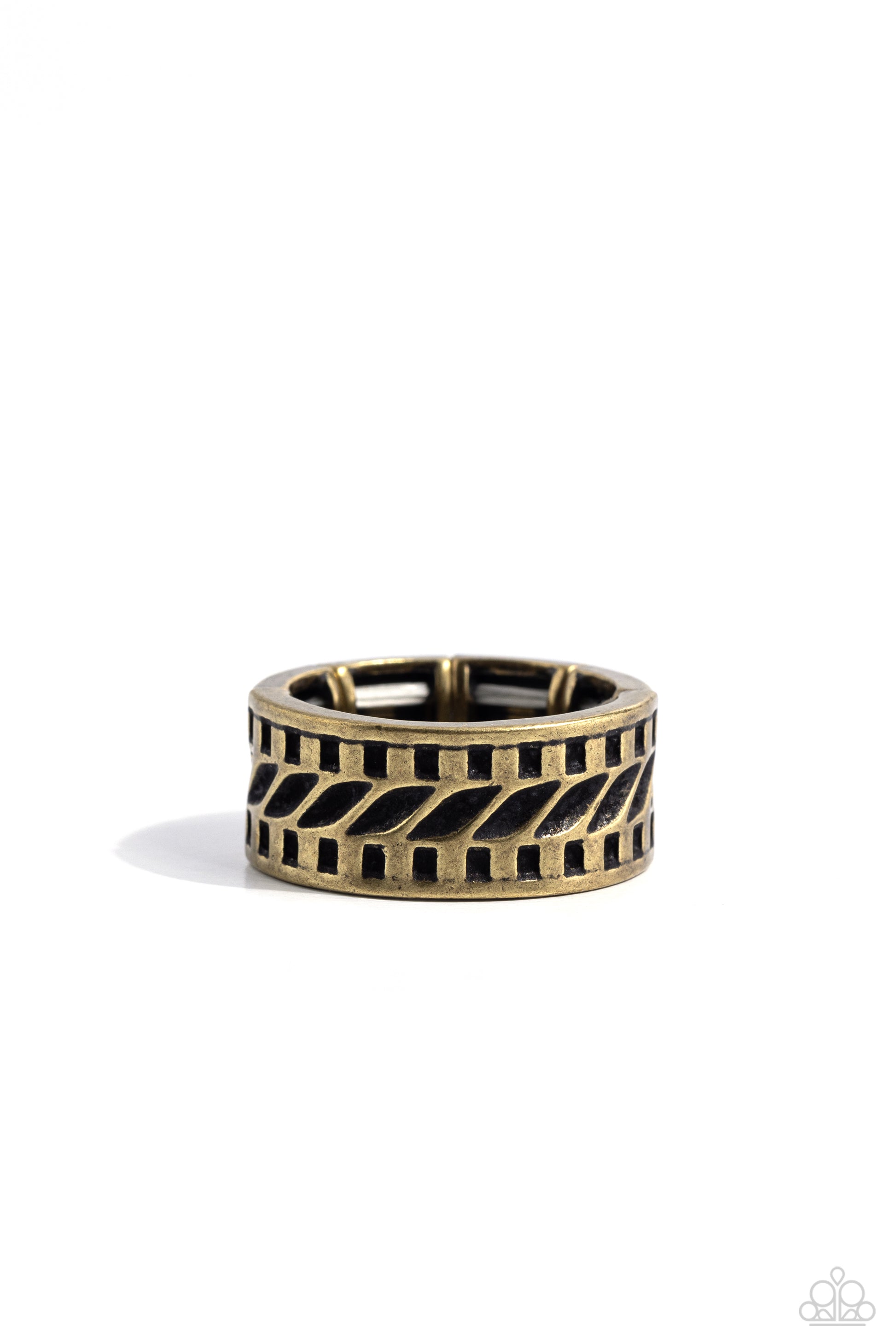 Revel - brass - Paparazzi MENS ring