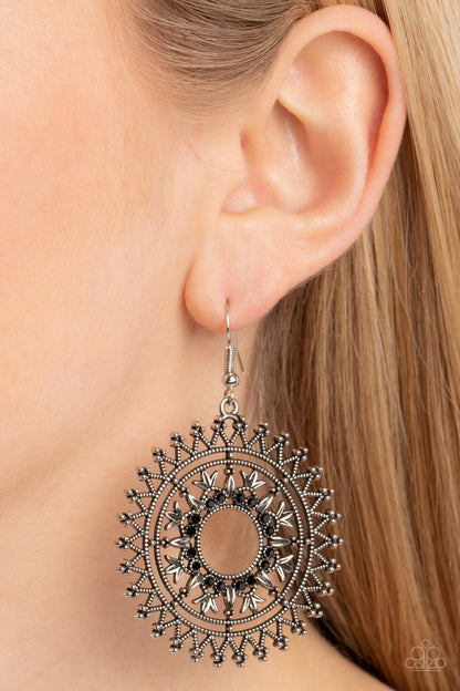 Revel in Radiance - black - Paparazzi earrings