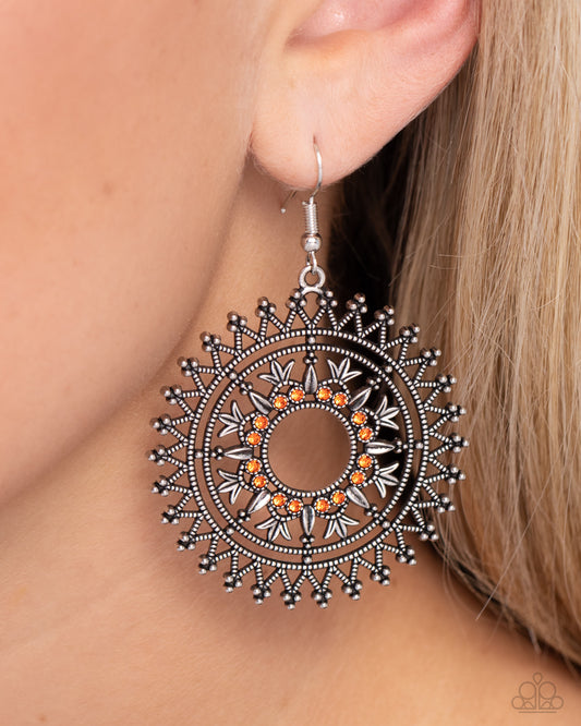 Revel in Radiance - orange - Paparazzi earrings