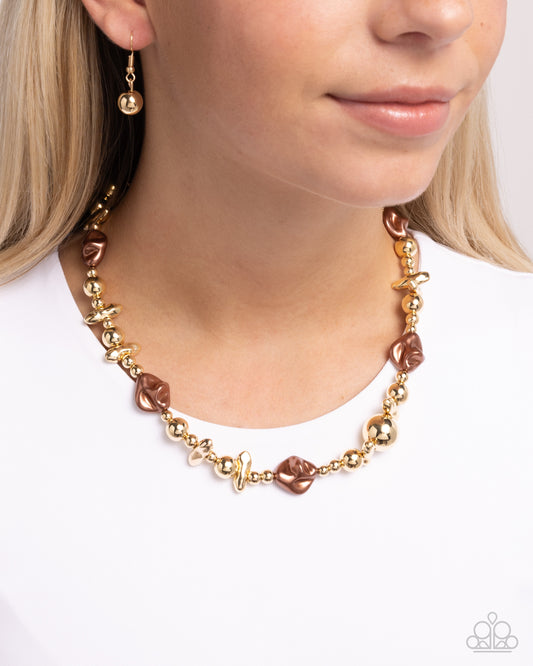 Rewriting Radiance - brown - Paparazzi necklace
