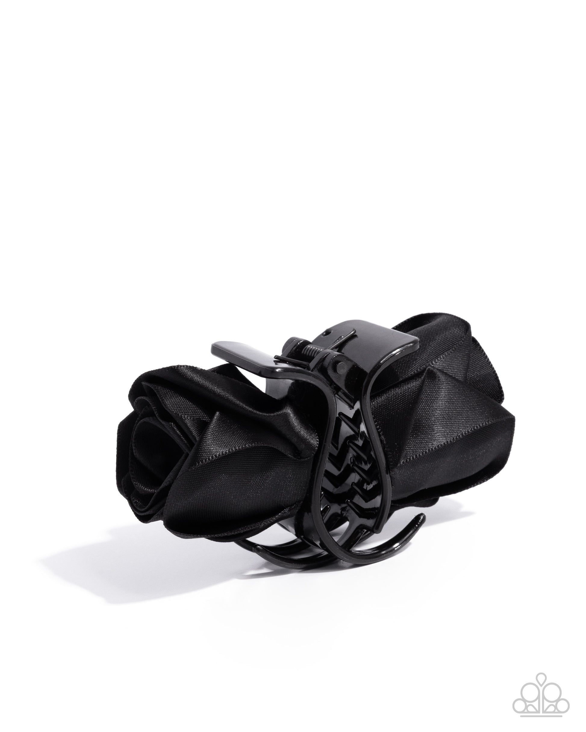 Ribbon Reaction - black - Paparazzi hair clip