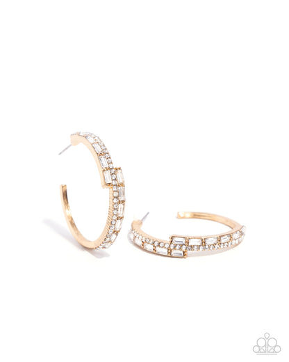 Ritzy Reputation - gold - Paparazzi earrings