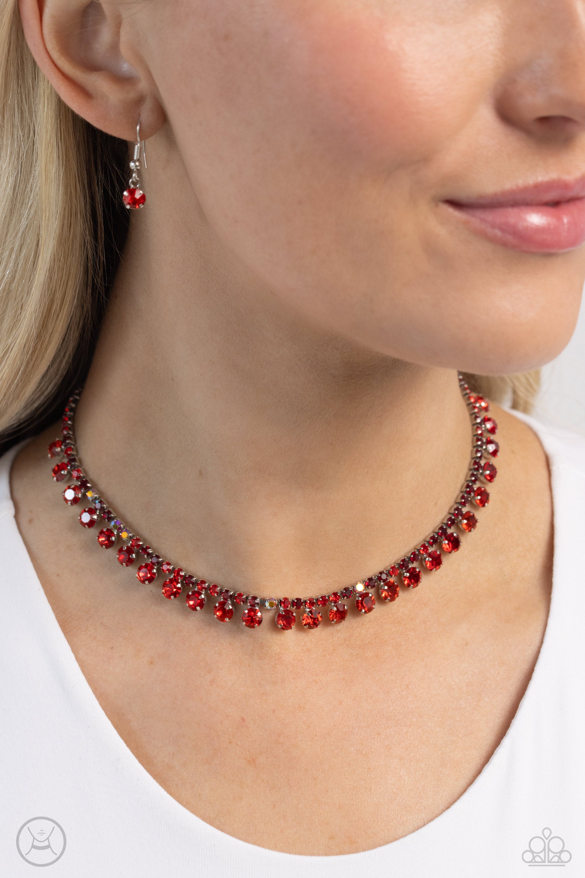 Ritzy Rhinestones - red - Paparazzi necklace – JewelryBlingThing