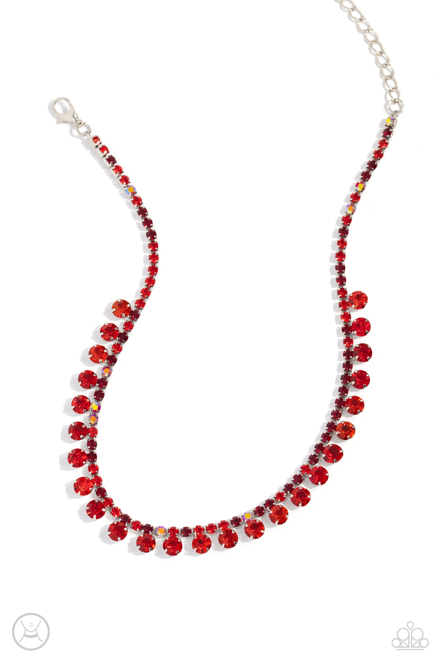 Ritzy Rhinestones - red - Paparazzi necklace