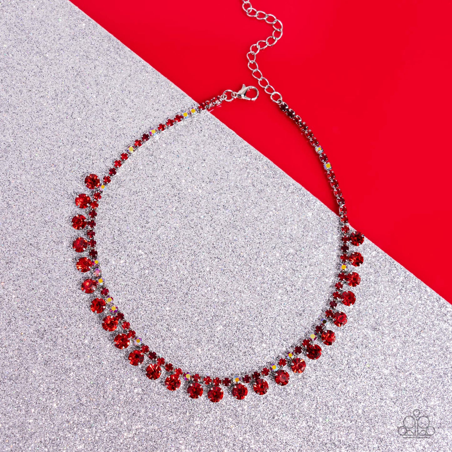 Ritzy Rhinestones - red - Paparazzi necklace