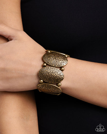 River Realm - brass - Paparazzi bracelet