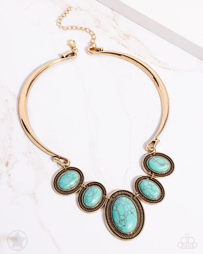 River Ride - gold - Paparazzi necklace