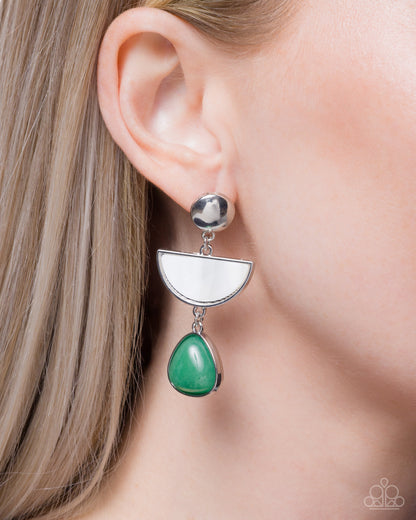 Roaming Spirit - green - Paparazzi earrings
