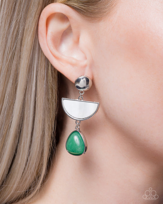 Roaming Spirit - green - Paparazzi earrings