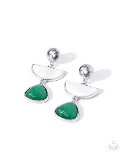 Roaming Spirit - green - Paparazzi earrings