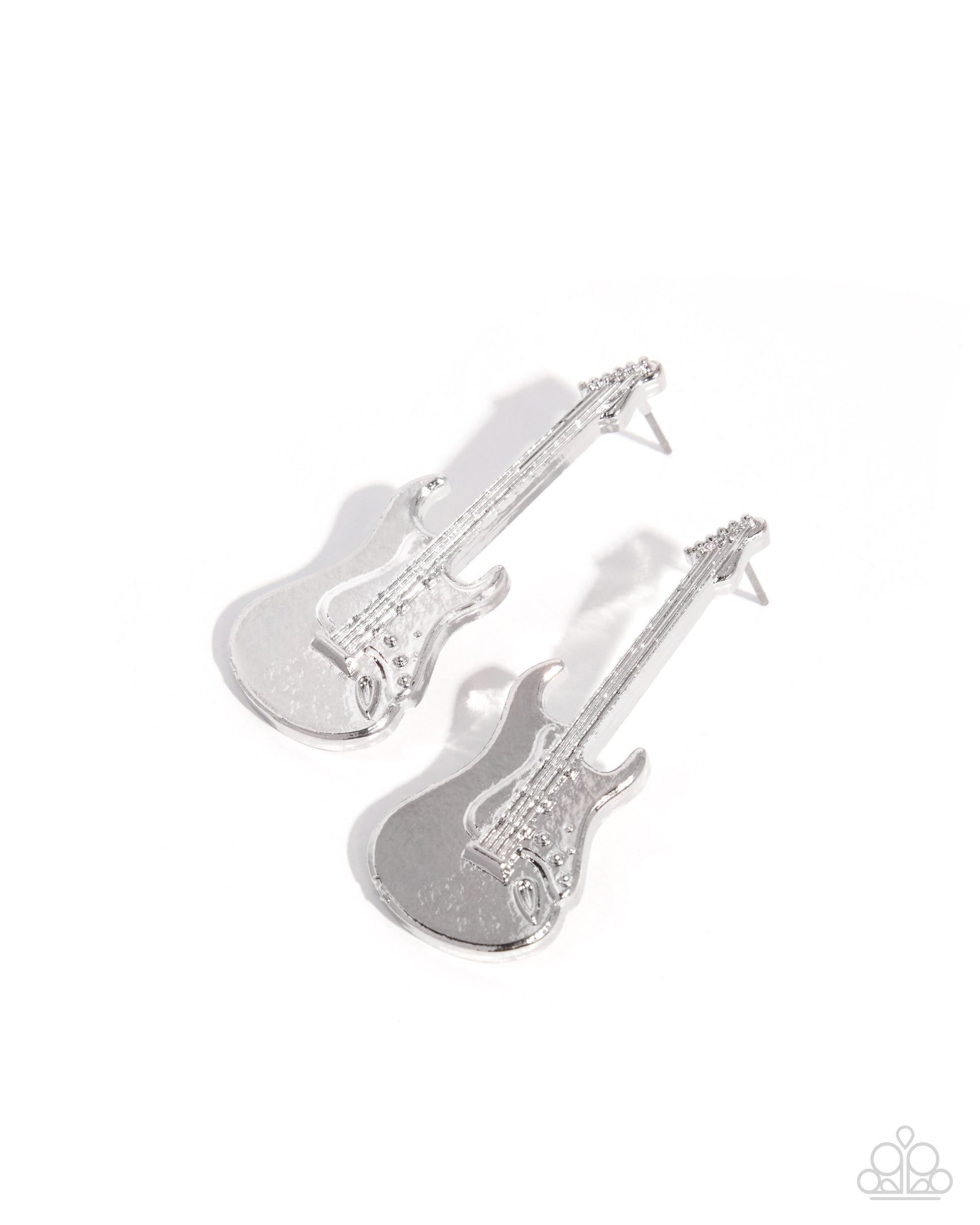 Rock Hard Or Go Home! - silver - Paparazzi earrings