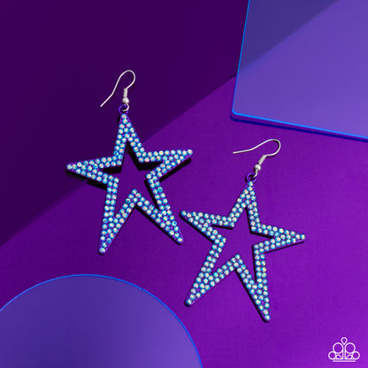 Rockstar Energy - purple - Paparazzi earrings